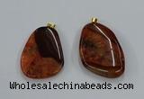 NGP8636 30*45mm - 35*50mm freeform druzy agate pendants wholesale