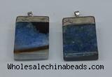 NGP8681 26*36mm rectangle druzy agate pendants wholesale