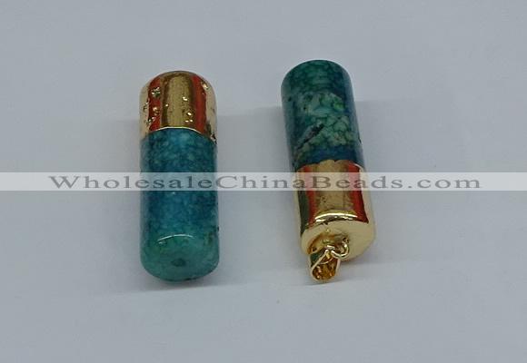 NGP8760 14*40mm tube agate gemstone pendants wholesale