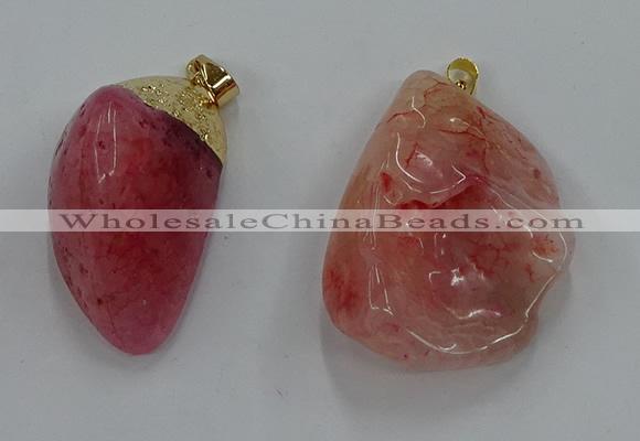 NGP8847 20*25mm - 30*40mm nuggets agate gemstone pendants