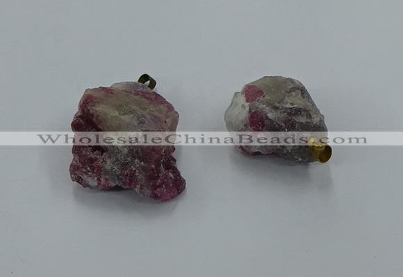 NGP8860 20*25mm - 30*40mm nuggets tourmaline pendants wholesale