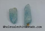 NGP8883 16*38mm - 25*60mm sticks crackle quartz pendants wholesale