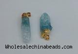 NGP8892 10*35mm - 20*45mm sticks crackle quartz pendants