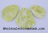 NGP951 5PCS 35-50mm*45-65mm freeform lemon jade gemstone pendants