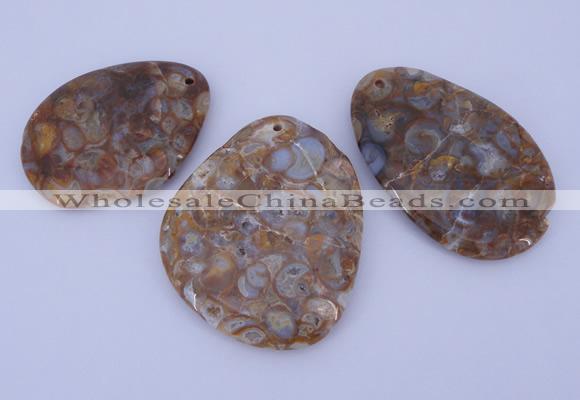 NGP955 5PCS 35-55mm*50-65mm freeform jasper gemstone pendants