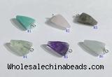 NGP9705 11*16mm arrowhead  mixed gemstone pendants wholesale