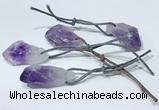 NGP9751 10*16mm-18*25mm freeform amethyst pendants wholesale