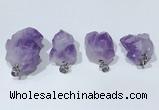 NGP9753 15*20mm-20*30mm freeform amethyst pendants wholesale