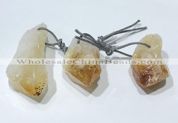 NGP9757 20*30mm-25*55mm freeform citrine pendants wholesale