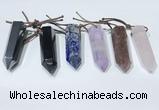 NGP9765 12*40mm-15*55mm sticks mixed gemstone pendants