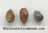 NGP9809 22*35mm - 25*40mm faceted nuggets agate pendants