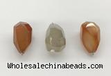 NGP9810 22*35mm - 25*40mm faceted nuggets agate pendants