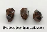 NGP9825 22*35mm - 25*40mm faceted nuggets mahogany obsidian pendants