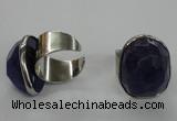 NGR03 18*25mm - 22*28mm faceted nuggets agate gemstone rings