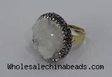 NGR1000 26mm - 28mm coin druzy quartz rings wholesale