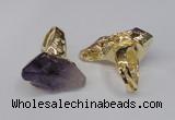 NGR109 18*35mm - 22*40mm faceted nuggets amethyst gemstone rings