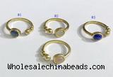 NGR1118 8mm coin  mixed gemstone rings wholesale