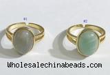 NGR1122 12*15mm oval mixed gemstone rings wholesale