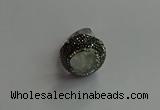 NGR2005 20*25mm flower druzy quartz rings wholesale