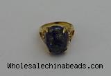 NGR2032 10*15mm faceted oval lapis lazuli gemstone rings