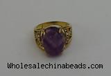 NGR2042 10*15mm faceted oval amethyst gemstone rings wholesale