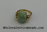 NGR2068 10*15mm faceted oval amazonite gemstone rings