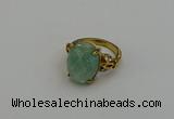 NGR2088 10*15mm faceted oval amazonite gemstone rings