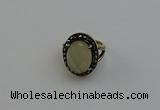 NGR2105 10*15mm faceted oval lemon quartz gemstone rings wholesale