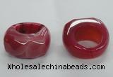 NGR30 16*30*32mm faceted freeform agate gemstone rings