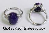 NGR3026 925 sterling silver with 10*14mm oval charoite rings