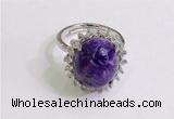 NGR3036 925 sterling silver with 12*14mm oval charoite rings