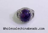 NGR3038 925 sterling silver with 12*14mm oval charoite rings