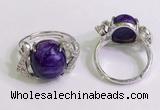 NGR3039 925 sterling silver with 12*14mm oval charoite rings