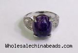 NGR3040 925 sterling silver with 12*14mm oval charoite rings