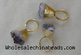 NGR83 20*22mm - 25*25mm nuggets amethyst gemstone rings