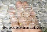 OVBS24 15 inches 13*18mm oval white crystal gemstone beads wholesale