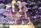 OVBS25 15 inches 13*18mm oval amethyst gemstone beads wholesale