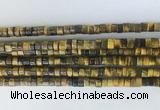 RBBS01 15 inches 2*4mm heishi yellow tiger eye gemstone beads