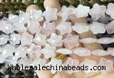 RGBS50 15 inches 14mm faceted star rose quartz beads wholesale