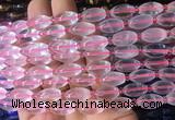 RIBS03 15 inches 8*13mm rice rose quartz gemstone beads wholesale