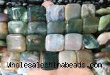 SRBS04 15 inches 20mm square indian agate gemstone beads wholesale