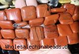 SRBS05 15 inches 20mm square red jasper gemstone beads wholesale