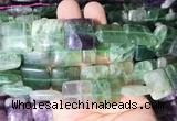 SRBS09 15 inches 20mm square fluorite gemstone beads wholesale