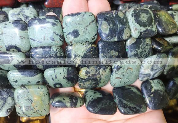 SRBS15 15 inches 20mm square kambaba jasper gemstone beads wholesale