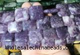 SRBS16 15 inches 20mm square lepidolite gemstone beads wholesale