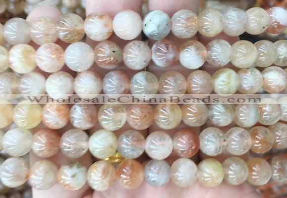 SSBS07 15 inches 8mm round sunstone beads wholesale