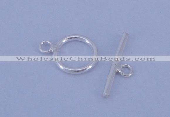 SSC01 5pcs 8mm donut 925 sterling silver toggle clasps