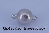 SSC107 5pcs 8mm round 925 sterling silver magnetic clasps