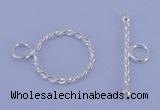 SSC20 5pcs 12mm donut 925 sterling silver toggle clasps