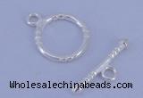 SSC25 5pcs 12mm donut 925 sterling silver toggle clasps